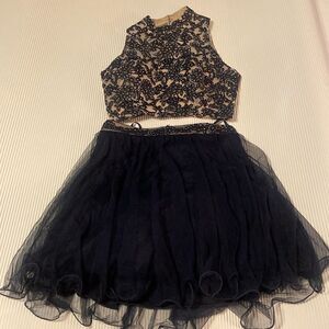 Jodi Kristopher 2 Piece Homecoming Dance Party Halter Dress Size 7